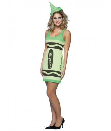 Screamin' Green Crayon Tank Dress ADULT HIRE